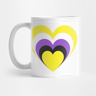 Non binary heart in heart Mug